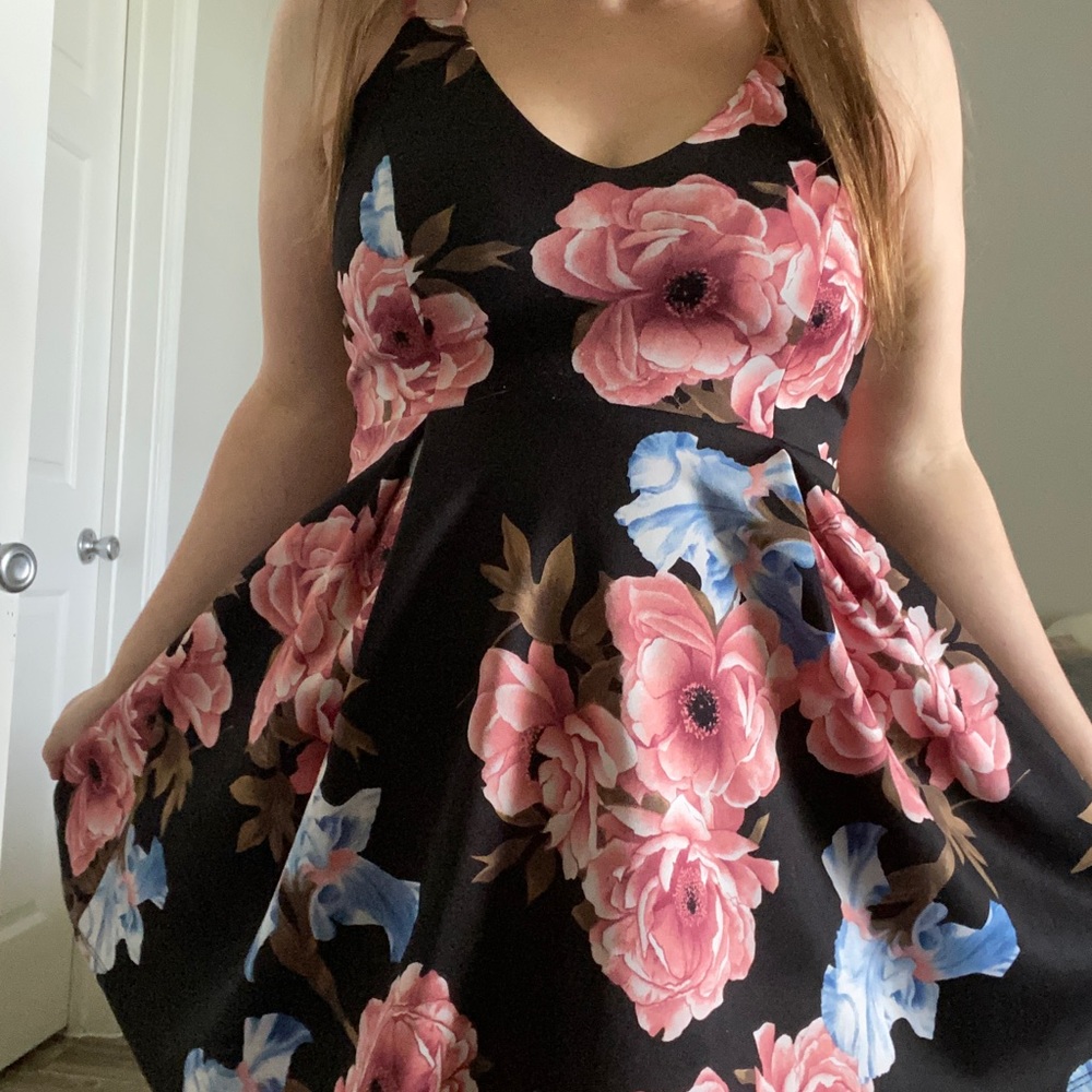 Black Floral Sundress